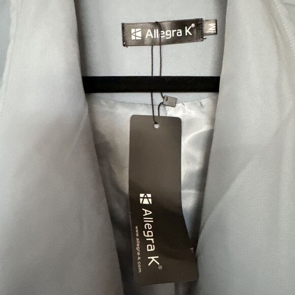 Allegra K Open Front Cardigan Jacket Work Office Business Suit Blazer Blue Sz M - Picture 7 of 16